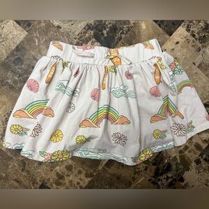 Birdz Colorful Rainbow and Floral Skirt short  3 years